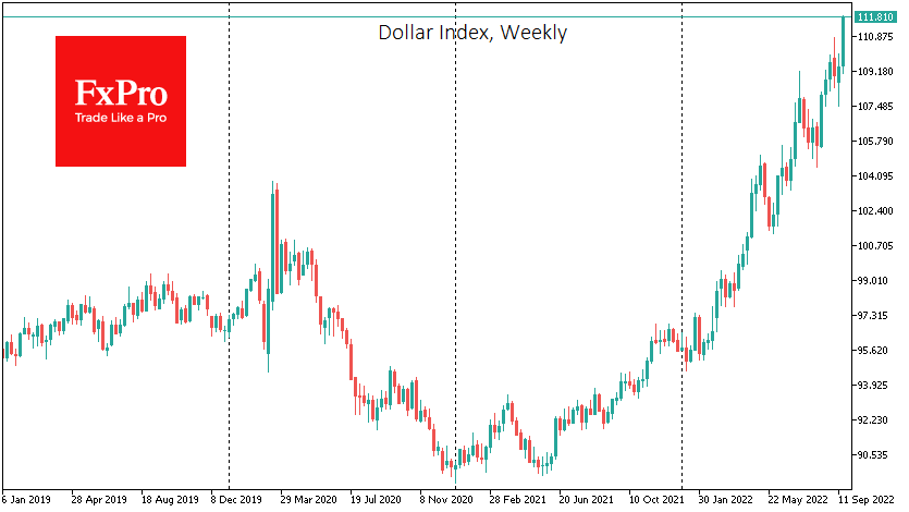 The dollar is creeping up