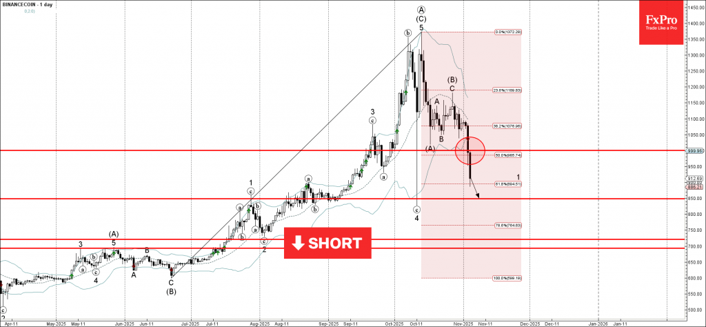 Binance Coin Wave Analysis – 4 November 2025