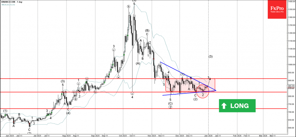 Binance Coin Wave Analysis – 31 December 2025
